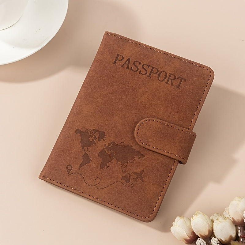 RFID Passport Holder, Card Holder, Wallet, ID Card Holder, Multi-Function Travel, Made of PU Synthetic Leather, Casual Vacation Pattern Print, with 1 Bill Compartment and 2 SIM Card Slots, Daily Use