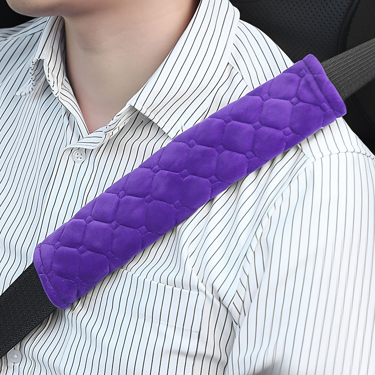 Travel Accessory: Plush Car Seat Belt Shoulder Pad, Single Piece