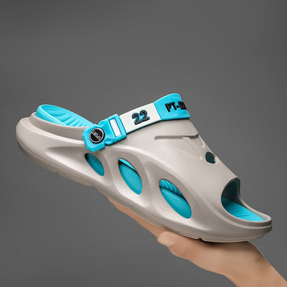 Men'S Summer New Thick-Soled Massage Slippers, Trendy And Versatile, Suitable for Couples, Durable And Comfortable Outdoor Sandals.