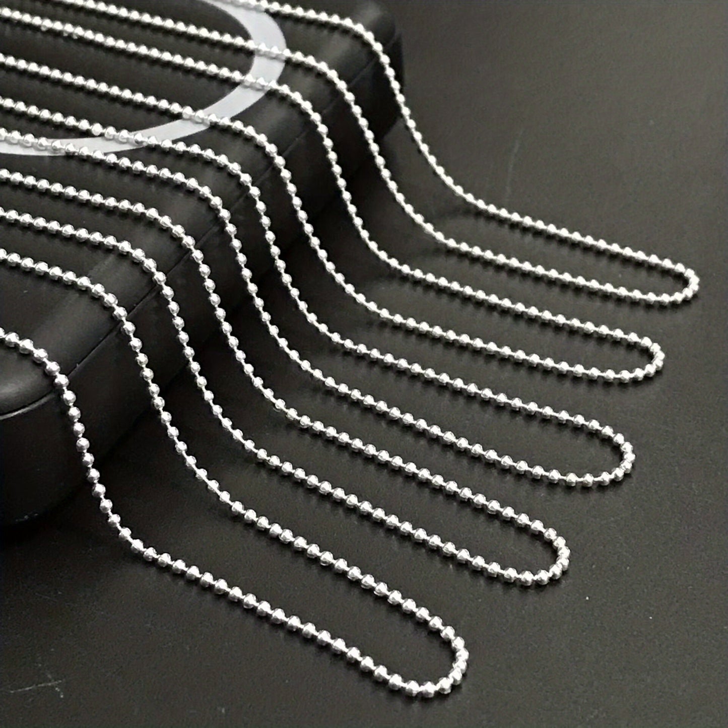 5pcs Silver-plated Plated Link Chain Necklaces with Lobster Clasps - 16-30 Inch Versatile Jewelry Making Chains for Fashion Accessories, Fashion Jewelry Making|Textured Metal Chains|Durable Metal Chains, Jewelry Making Supplies