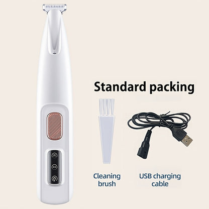 [LED Pet Grooming Clippers] USB/Battery LED Pet Grooming Clippers - Quiet, Safe Low Noise Electric Nail Trimmer, Long-Lasting Battery for Dog & Cat, Home or Professional Grooming, Ideal for Puppies, Kittens, Small Dogs, Cats, Sleek Design, Durable Constru