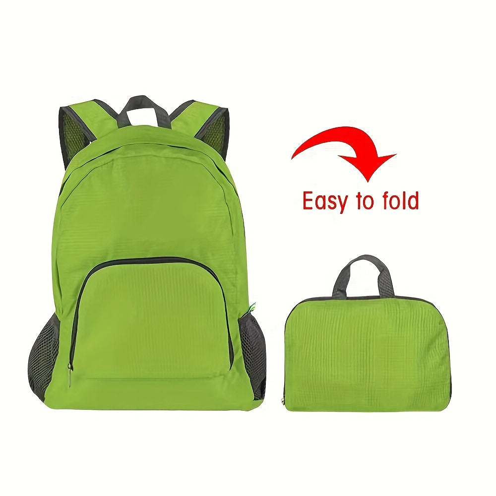 1pc Lightweight Foldable Backpack Travel Bag, Large Capacity Portable Rucksack For Women Men Outdoor Sports Hiking Camping Mountaineering, Ideal Christmas, Halloween and Thanksgiving gifts