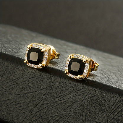 [A Pair, 6mm Retro Earrings] 6mm Square Retro Fashion High-end Earrings | A Pair, Simple And Comfortable For Men And Women, Universal Couple Earrings Jewelry Accessories