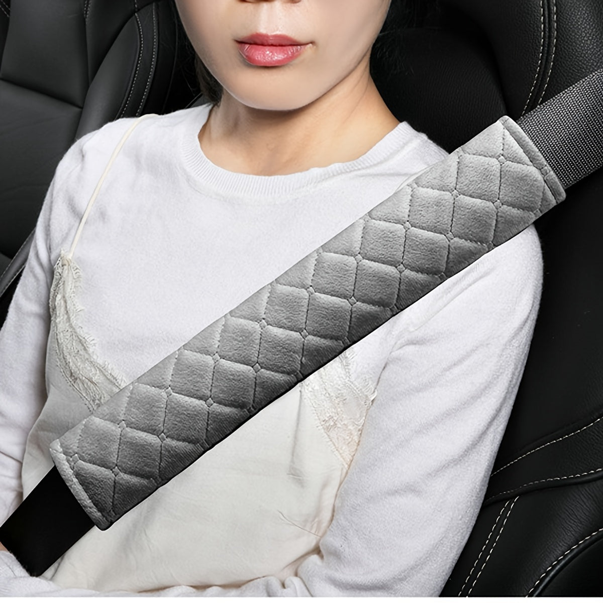 Travel Accessory: Plush Car Seat Belt Shoulder Pad, Single Piece