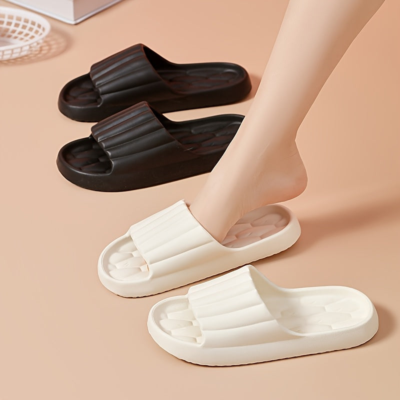 EVA Soft-Bottom Pillow Slide, Quick-Drying Non-Slip Family Shower Slide, Lightweight Beach Slide, Women Shoes