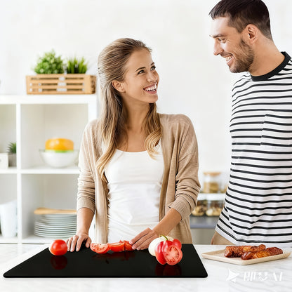 [Large PET Cutting Board] High-Tenacity Large Black PET Cutting Board | Food-Safe Durable Countertop Protector, Scratch-Resistant Easy-Clean Design | Ideal for Holiday Gifts, Kitchen Essentials, Meal Preparation, Modern Kitchenware, Sturdy Construction, H