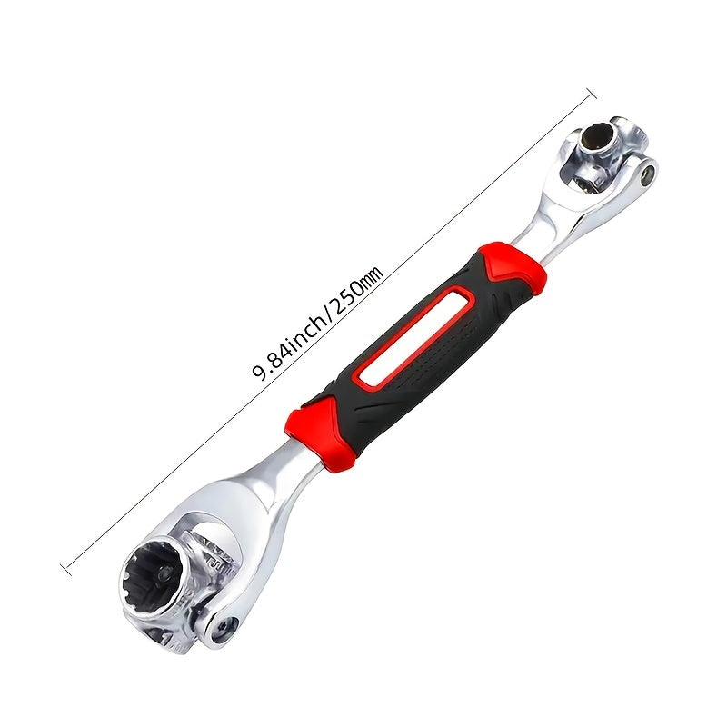 Upgrade Your Toolbox: 1pc Multi-Functional Spanner Socket Wrench with 360 Degree Rotating Head - Perfect for Furniture, Car & More!