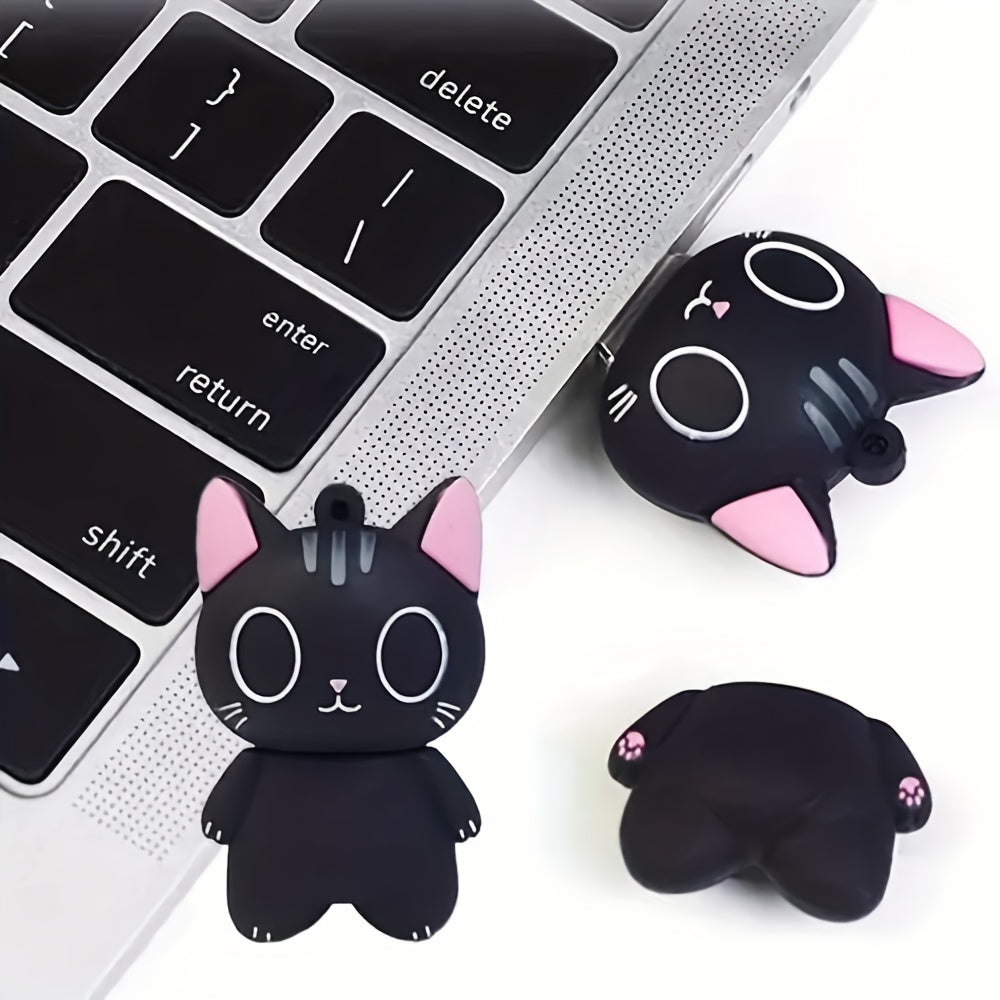 1pc Creative Cartoon Elf Cat USB Flash Drive | Cute USB Flash Drive with Storage Options of 128MB, 4GB, 8GB, 16GB, 32GB, 64GB | Compact and Portable for Everyday Data Storage and Business Use | Perfect Halloween and Christmas Gift for Family and Fri
