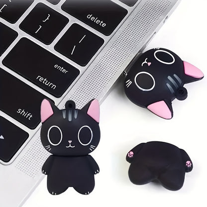 1pc Creative Cartoon Elf Cat USB Flash Drive | Cute USB Flash Drive with Storage Options of 128MB, 4GB, 8GB, 16GB, 32GB, 64GB | Compact and Portable for Everyday Data Storage and Business Use | Perfect Halloween and Christmas Gift for Family and Fri