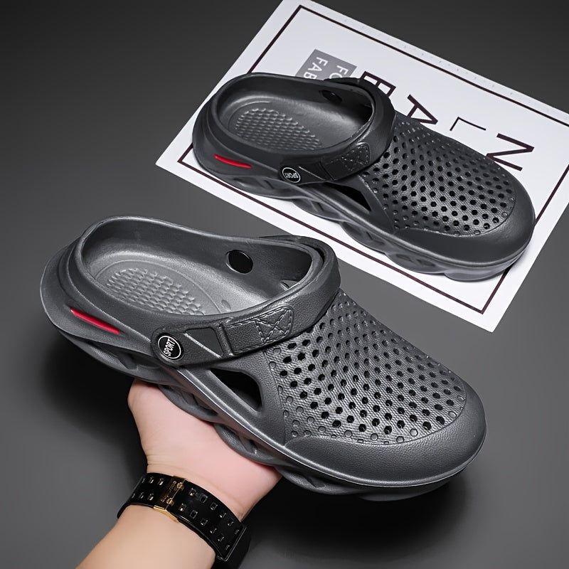 Men's Fashion Solid Color Slippers: Trendy, Comfortable, Non-Slip, Slip-On Casual Clogs, Perfect for Daily and Leisure Wear!