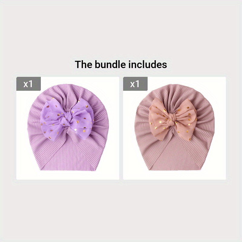 1pc Threaded Baby Hat Children's Bow Headband Baby Thin Girl Hat