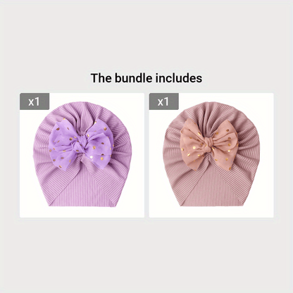 1pc Threaded Baby Hat Children's Bow Headband Baby Thin Girl Hat
