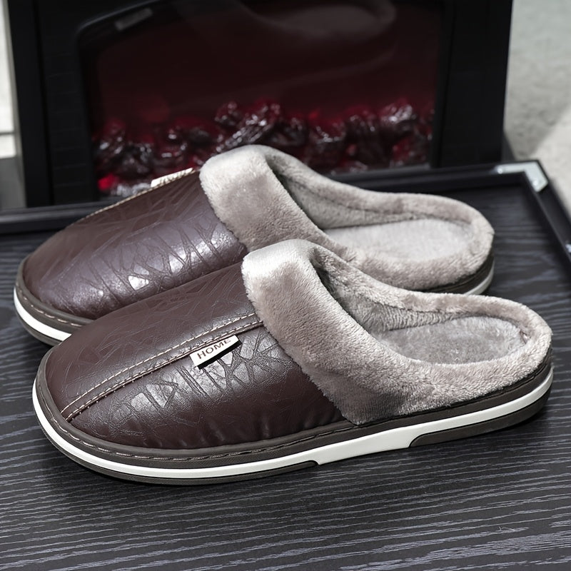 Men'S Oversized Plush Slippers, Soft And Warm Indoor Home Shoes, Winter Couple Slippers Suitable for Both Men And Women, Perfect for The Balcony in Winter