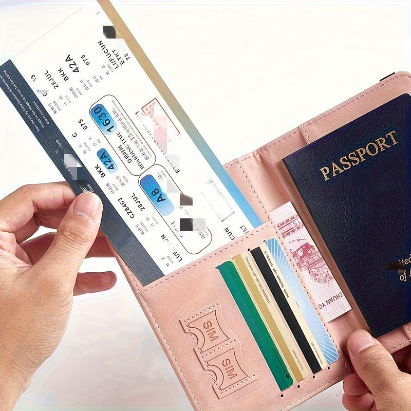 1pc RFID Passport Holder, Thin Passport Wallet, Surface, Multi Functional Wallet, Travel Passport Holder, Cute Card Holder