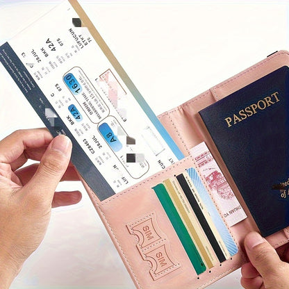 1pc RFID Passport Holder, Thin Passport Wallet, Surface, Multi Functional Wallet, Travel Passport Holder, Cute Card Holder