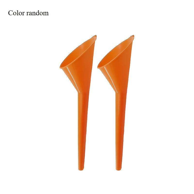 Car Long Stem Funnel Gasoline Oil Fuel Filling Tools Anti-splash Plastic Oil Funnel Motorcycle Refueling Tools Auto Accessories- Color Random
