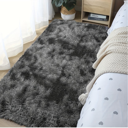 1pc, Soft Plush Non-slip Fuzzy Shag Area Rugs, Tie-Dyed Pet Friendly Bedroom Living Room Rug for Dorm Home Decor