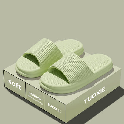 Silent Slippers for Men, Summer Indoor Home Bathroom Shower Anti-Slip Household Non-Noise Soft Sole EVA Odor-Resistant Flip-Flops for Women