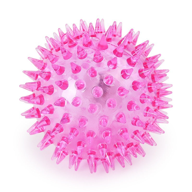 Dog Puppy Squeak Toy Ball: Jump, Massage & Clean Teeth & Gums For Optimal Health!