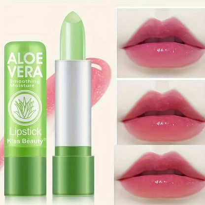 Thermochromic Lipstick, Healthy Moisturizing Color-Changing Lip Balm, Fade-Resistant, Aloe Vera-Based