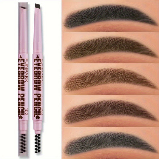 Extremely Fine Flat Core Double Heads Automatic Eyebrow Pencil Waterproof Long-lasting Easy Ware Eyebrow Pen with Eyebrow Powder Eyebrow Dye Dark Brown Light Brown Taupe Black Eyebrow Dye Eyebrow Cream Eyebrow Cream Eyeliner