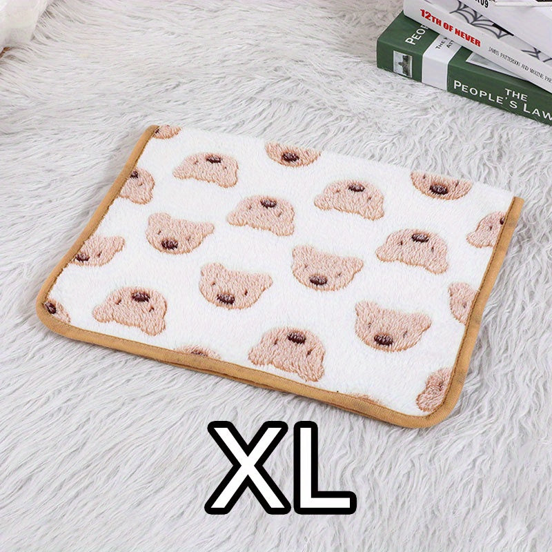 Comfortable And Breathable Cute Cartoon Pattern Dog Bed Blanket Washable Pet Blanket Cat And Dog Nest Mat