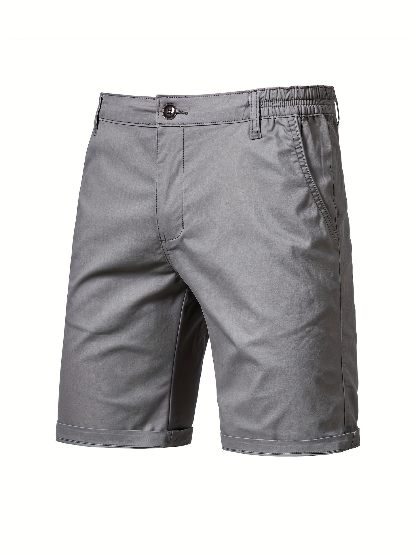 Men's Navy Blue Cotton Shorts - Non-Stretch Casual Everyday & Formal Shorts with Side Pockets, Machine Washable Regular Fit for Office, Outings, Lounge Wear - Breathable Cotton Fabric, Versatile Clothing, Classic Design, Comfortable Material, Office Attir