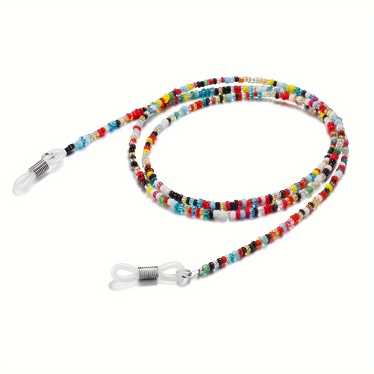 1pc Multi-Colored Beaded Glasses Chain | Chic Fashion Eyewear Accessory, Trendy and Versatile Glasses Strap, Eyeglass Retainer and Convenient Mask Holder by ChiChain