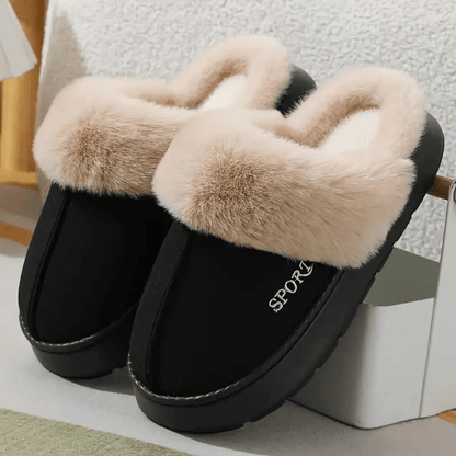 Women'S Comfortable Plush-Lined Slippers | Winter Indoor/Outdoor Warm Slip-On Shoes with EVA Sole, Casual Style, Perfect Gift for Couples, Women Shoes