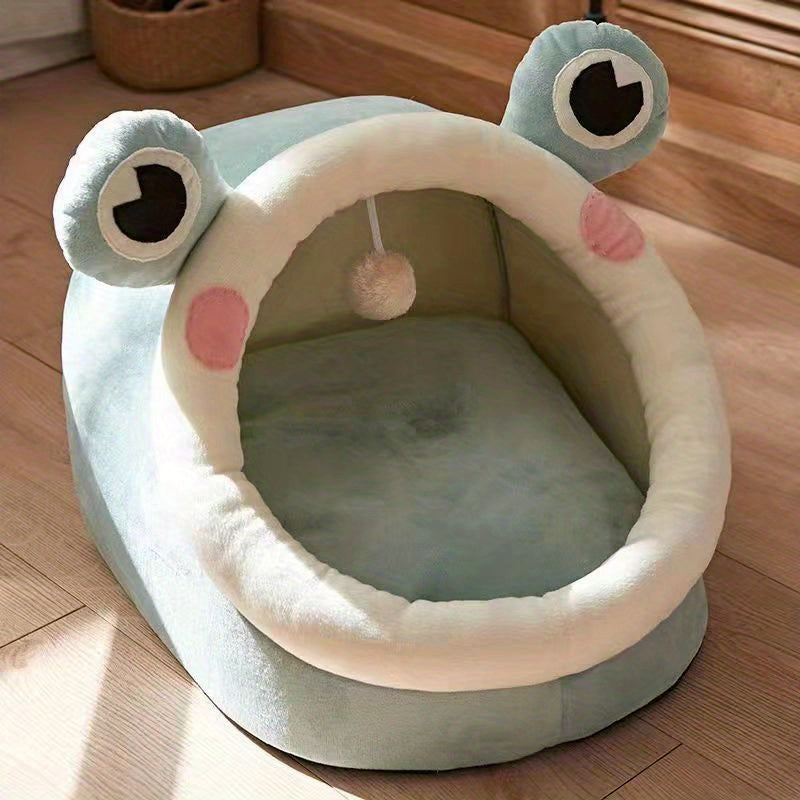 Deluxe Comfort Cat Tent: Plush Safe Indoor Pet House with Private Sponge Bed for Your Feline - Stylish & Durable