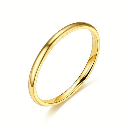 1pc 2MM Smooth Spherical Stainless Steel Ring