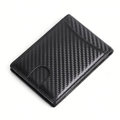 1pc OBCREATOR Faux Leather Slim Wallet for Men |, Anti-theft with Money Credit Card Clip