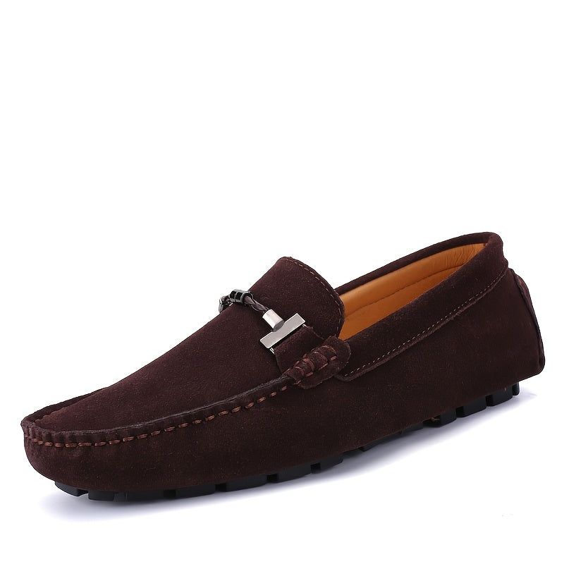 Men's Trendy Breathable Slip On Lace Free Loafers, Causal Outdoor Walking Shoes