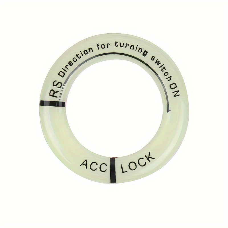 Illuminated Sticker Rings for Car Ignition Switches, Key Ring Ambient Light, Night Decor for And Motorcycles, Universal 3D Decal