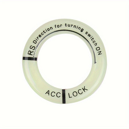 Illuminated Sticker Rings for Car Ignition Switches, Key Ring Ambient Light, Night Decor for And Motorcycles, Universal 3D Decal