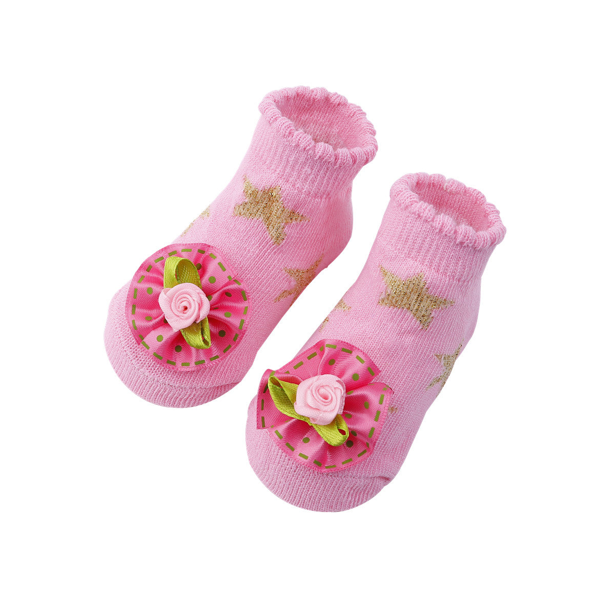 Baby Girl Cute Fashion Bowknot Flower Socks Fit 0-24 Months