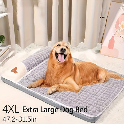 Comfortable Thickened Dog Cat Bed Pad, Anti Slip Pet Bed Mat, Pet Bed Mat with Thickened Pillow, Machine Washable Dog Mat Bed, Skin-Friendly Pets Crate Mattress Mat Suitable for Dogs Cats Home Travel and Outdoor, Cat Step Milk Pad, 5 Sizes Suitable