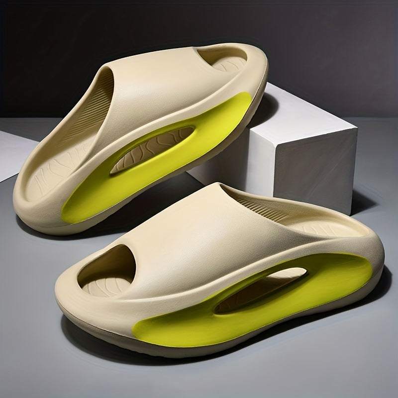 Men'S Slippers with Anti-Collision Design, Wear-Resistant And Non-Slip, Two-Tone Shower And Home Thick-Soled Elevated Sandals for Women.