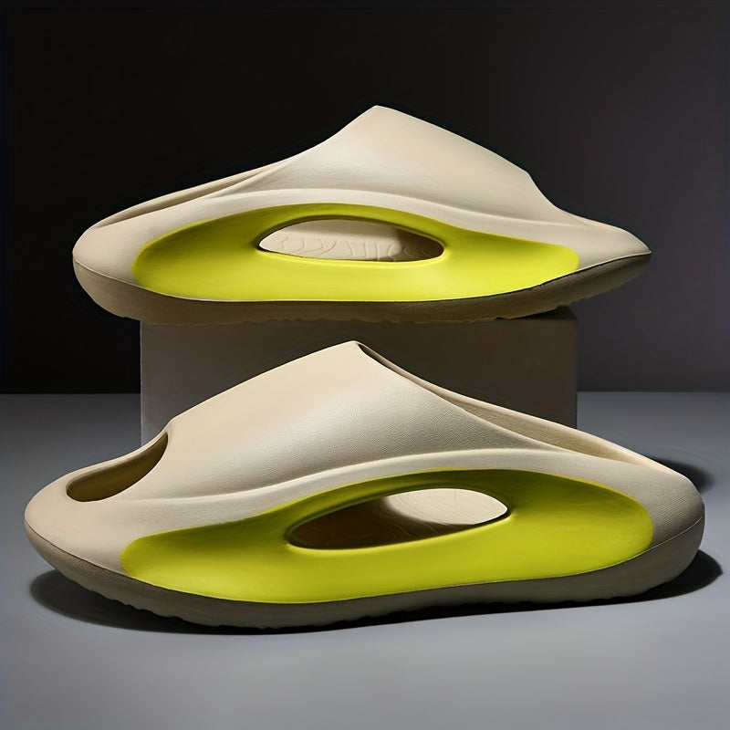 Men'S Slippers with Anti-Collision Design, Wear-Resistant And Non-Slip, Two-Tone Shower And Home Thick-Soled Elevated Sandals for Women.