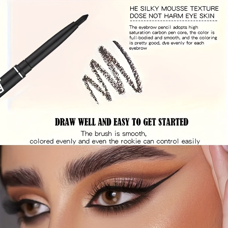 3pcs/Silky Black Brown Eyeliner Smooth Waterproof and Sweatproof Long-lasting