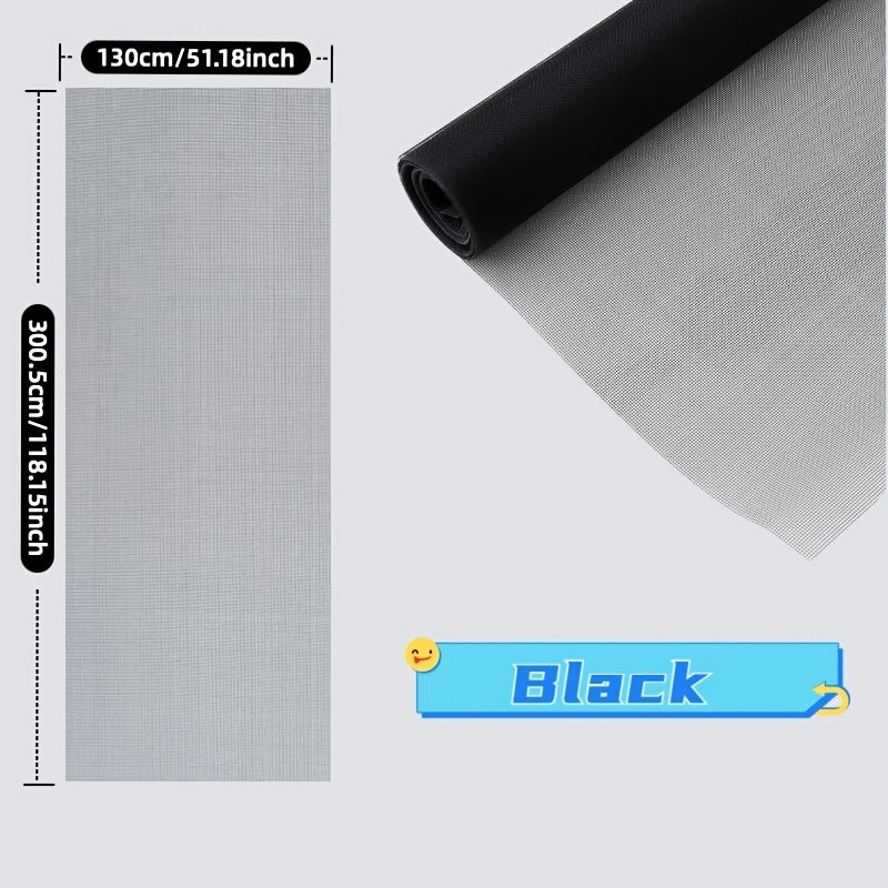 Household DIY Mosquito and Fly Screen Window Net, Pet-Proof Entry Barrier for Doors and Windows, Suitable for Windows, Doors, Patios, and Fences. Easy to Install. Screen Mesh