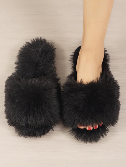 Women'S Plush Slippers for All Seasons, Cozy Indoor Footwear with a Stylish And Minimalist Design.