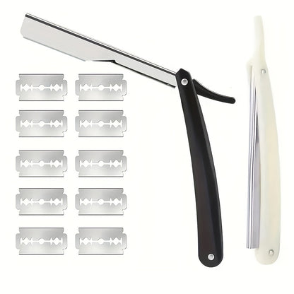 One Shaving Razor/10 Premium Blades/Designed for Men's Grooming and Beauty Care