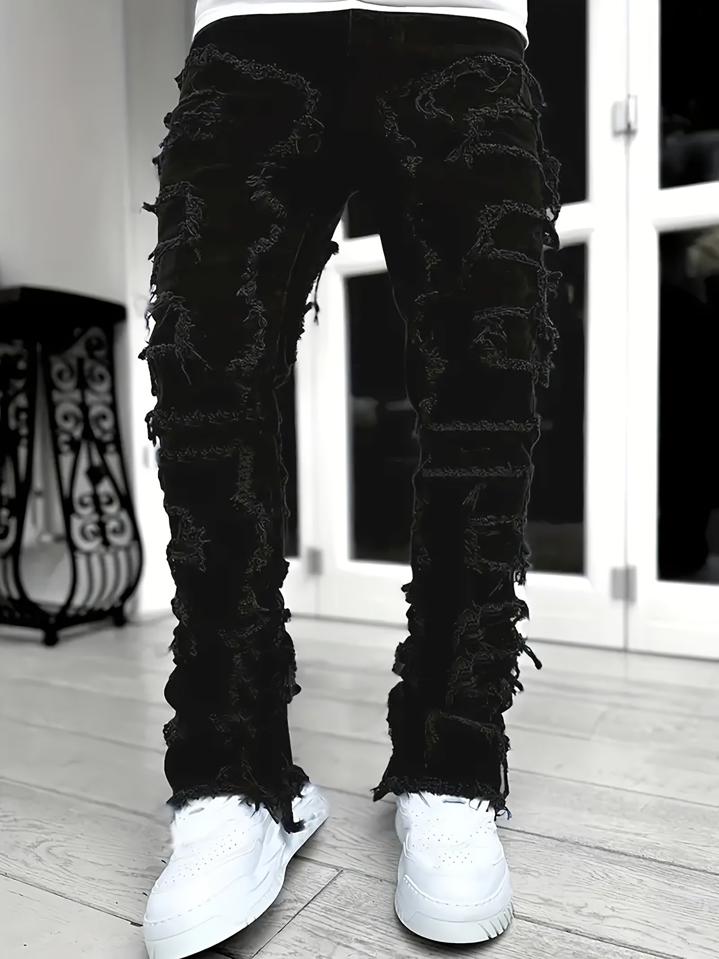 High hip-hop creative new jeans