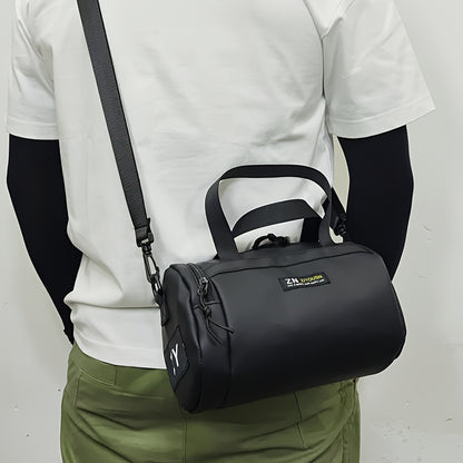 Men'S Casual Crossbody Bag, Single Shoulder Bag, Gym Bag, Courier Bag, Portable Shoulder Bag, Phone Bag, Small Items Pouch, Black Mini Backpack Suitable for Carrying Phone, Keys, Coins, And Small Items, Ideal for Fitness, Travel, Walking, Shopping
