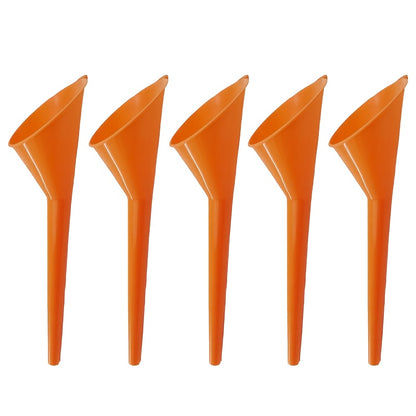 Car Long Stem Funnel Gasoline Oil Fuel Filling Tools Anti-splash Plastic Oil Funnel Motorcycle Refueling Tools Auto Accessories- Color Random