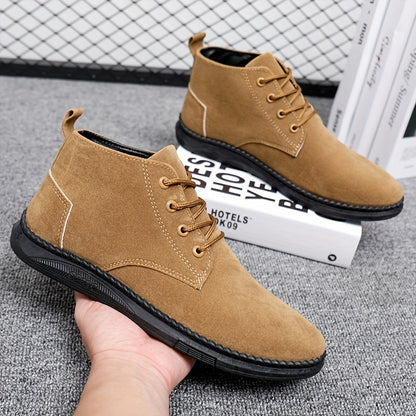 Men'S Casual Flat Shoes for Autumn, Stylish And Versatile Slip-On Sneakers with a Lightweight Soft Sole And Mid-Top Design