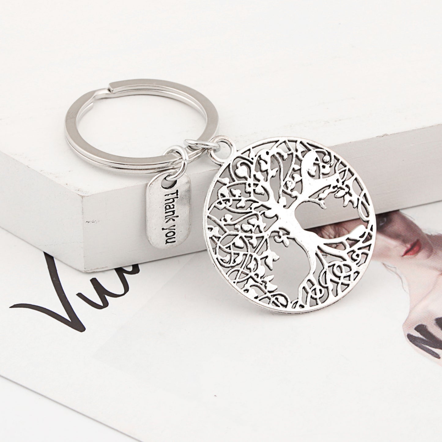 Tree of Life Nameplate Keychain