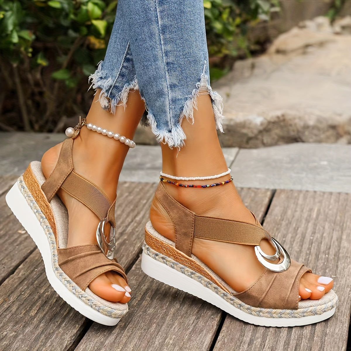 New Summer Women'S Collection, Woven with Hemp Rope, Roman Beach Sandals., Women Shoes
