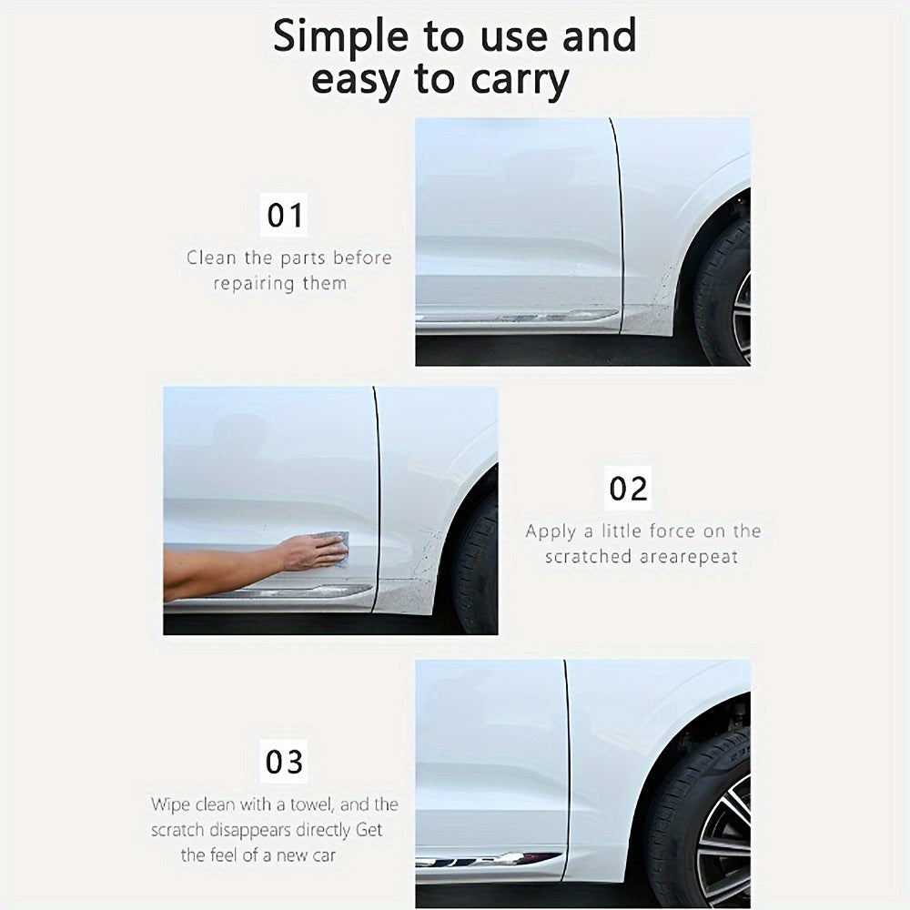 Magic Scratch Repair Cloth, Nano Cloth, Effortless Scratch Removal, Safe Quick and Universal Restoration, Suitable for Any Car, 2 Pcs, For Very Small Scratches